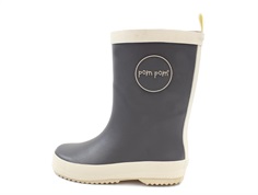 Pom Pom rubber boot gray
